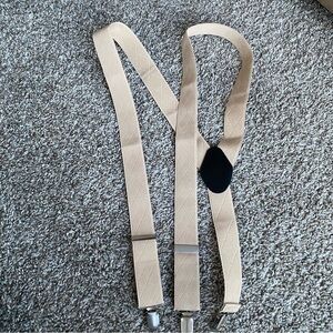 Azazie Men’s Plaid 3 Clip Suspenders Champagne